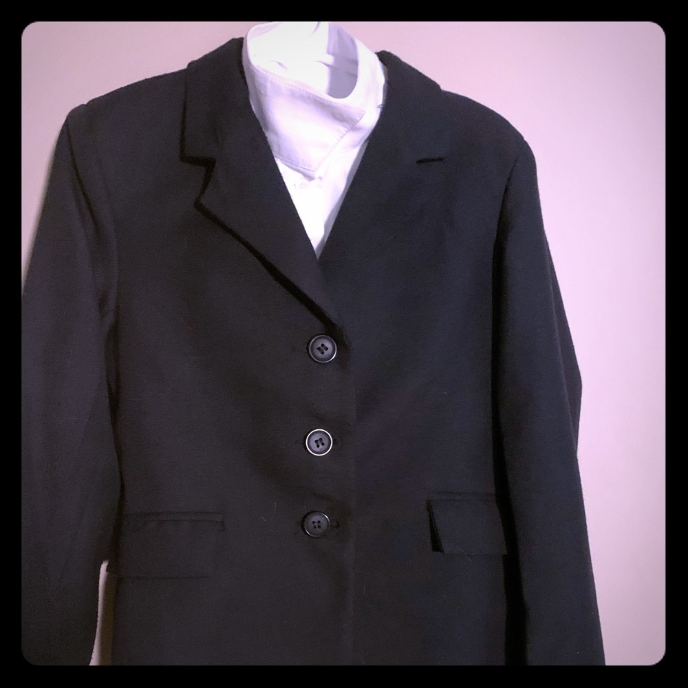 TuffRider horse showing jacket and show shirt